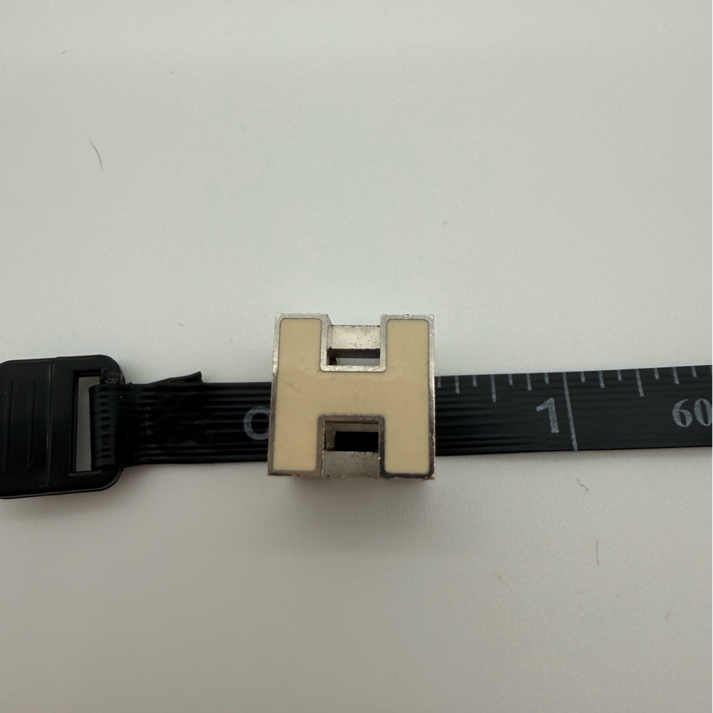 Hermès Cage d'H Pendant Necklace in Silver and White - Picture 12 of 14